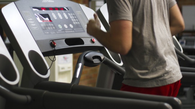 Male on treadmill